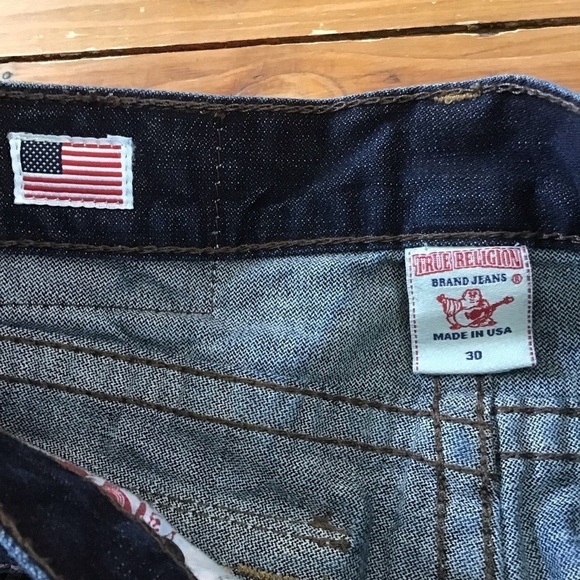 TRUE Religion Ricky Big T men jeans 100% cotton denim dark blue size 30 - Picture 7 of 15